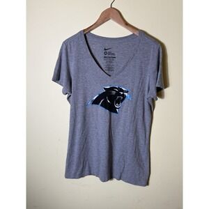 Women's Nike Slim For V Cut Carolina Panthers T‎ Shirt Grey XL